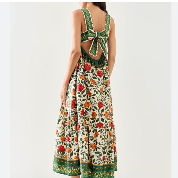 Gorgeous Farm Rio Garden Tapestry maxi dress - Sand, size M, NWT! - Picture 3 of 12